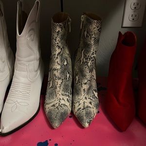 Snake Skin Booties